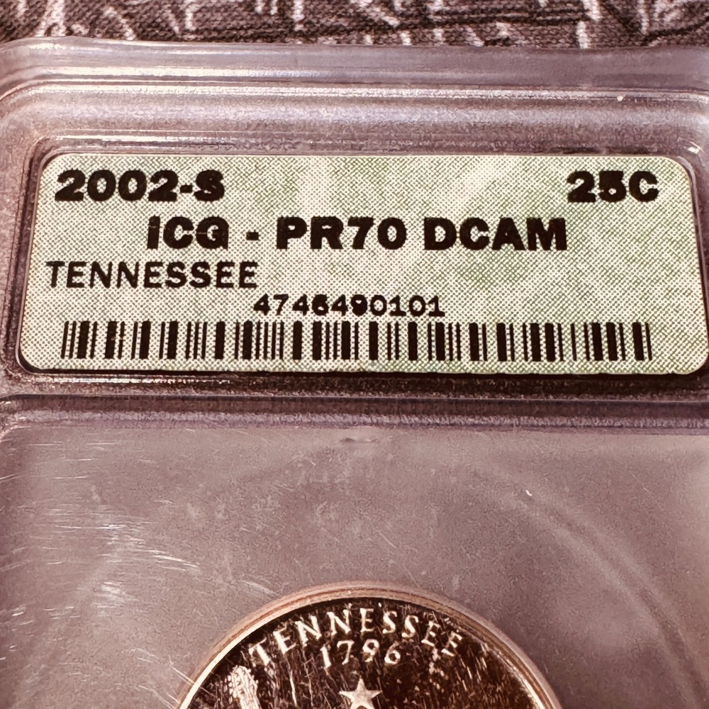 2002-S Tennessee State Quarter ICG PR70 DCAM 25C Musical Heritage - Picture 3 of 4